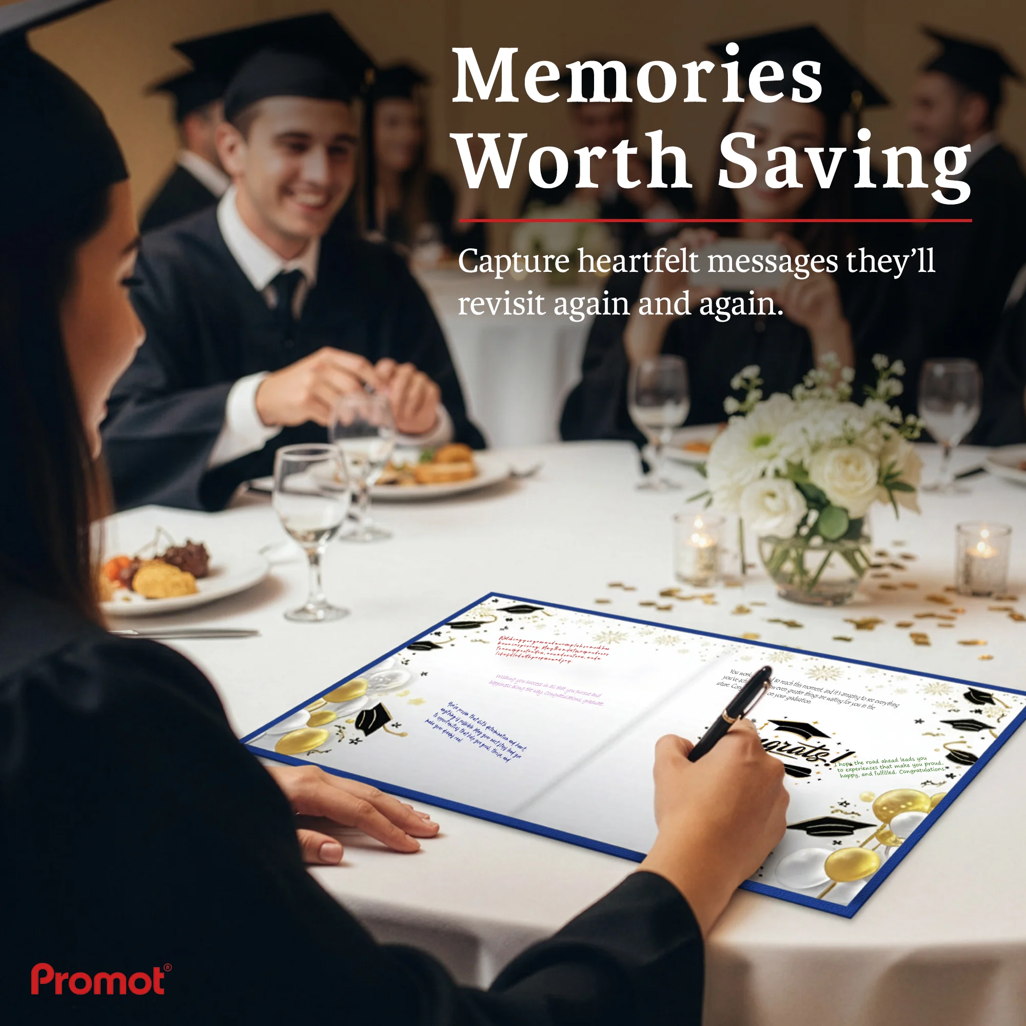 Personalized Graduation Party Guestbook- Class of 2026 (BLUE)